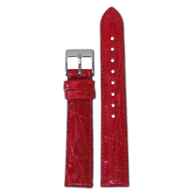 Genuine Crocodile Watch Band | Quick Release | Red | for Michele