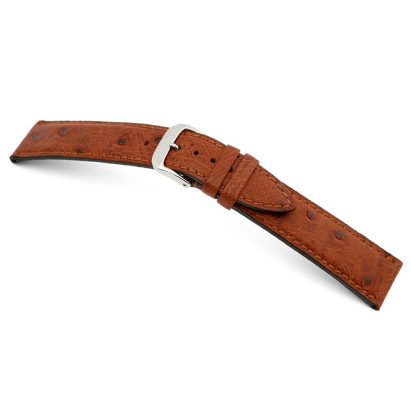 Genuine Ostrich Watch Band | Maison | Mahogany