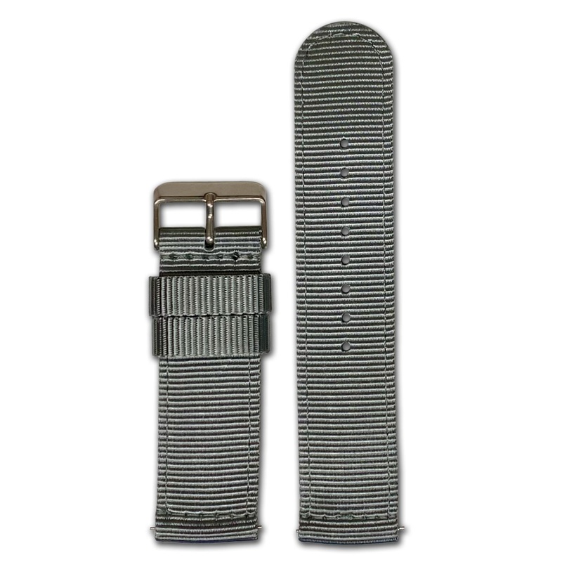 Quick Release Watch Band | Nylon | Two-Piece | Grey