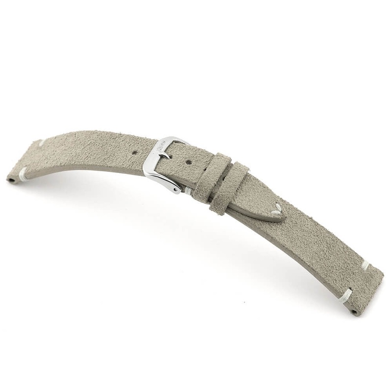 Velours Watch Band | Hudson | Stone Grey | Minimal Stitch