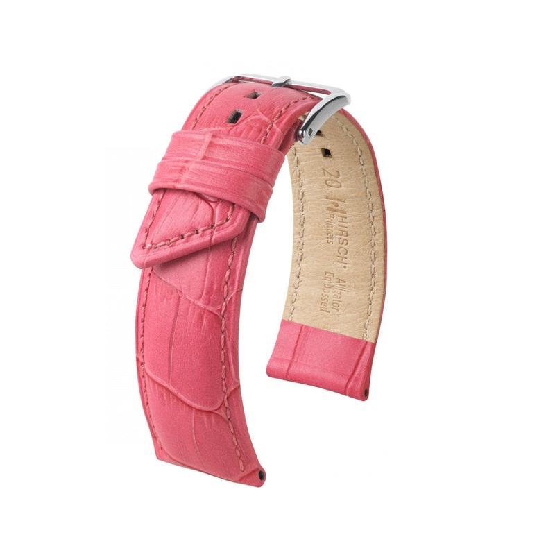 Embossed Italian Calfskin Ladies Watch Band | Pink | Princess | Hirsch