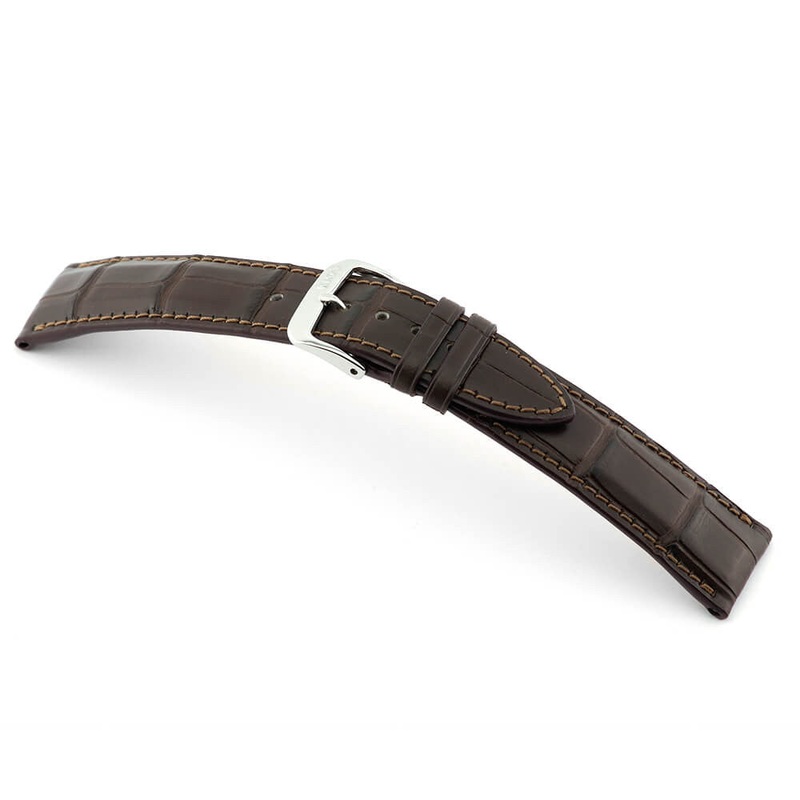 Genuine Alligator Watch Band | Imperator | Full Cut | Mocha