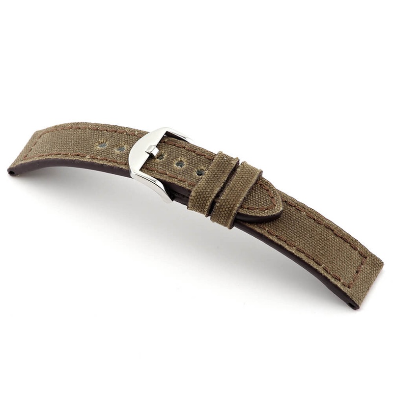 Genuine Canvas Watch Band | Virginia | Mocha