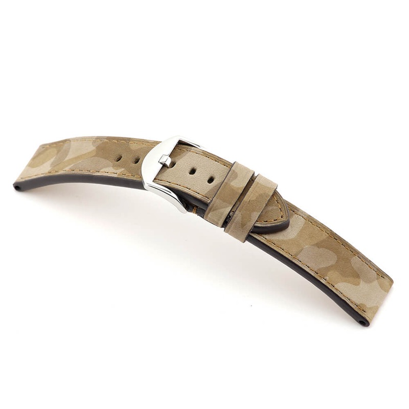 Genuine Leather Watch Band | Douglas | Camouflage | Sand