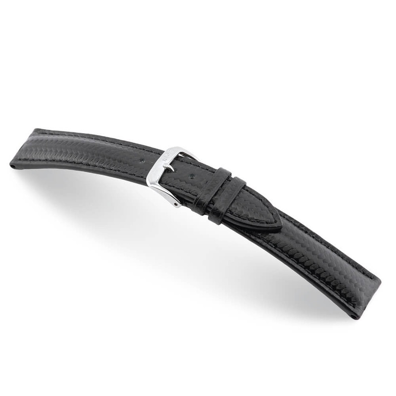 Embossed Carbon on Cow Leather Watch Band | Imola