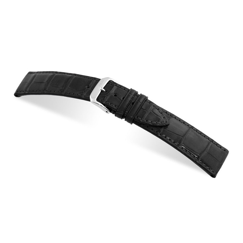 Genuine Alligator Watch Band | Senator | Full Cut | Black