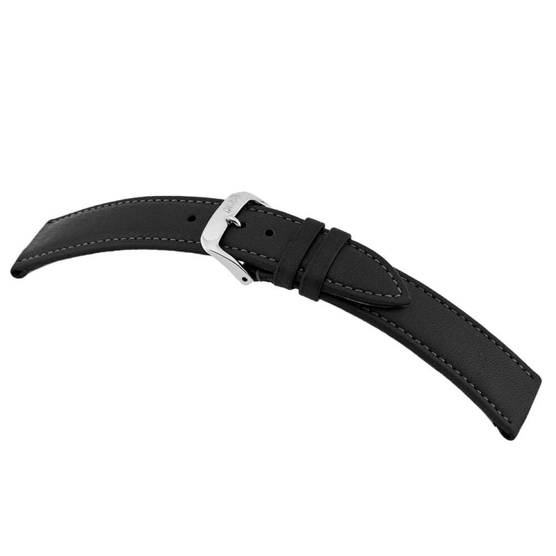 Genuine Certified Organic Leather Watch Band | Waging | Black