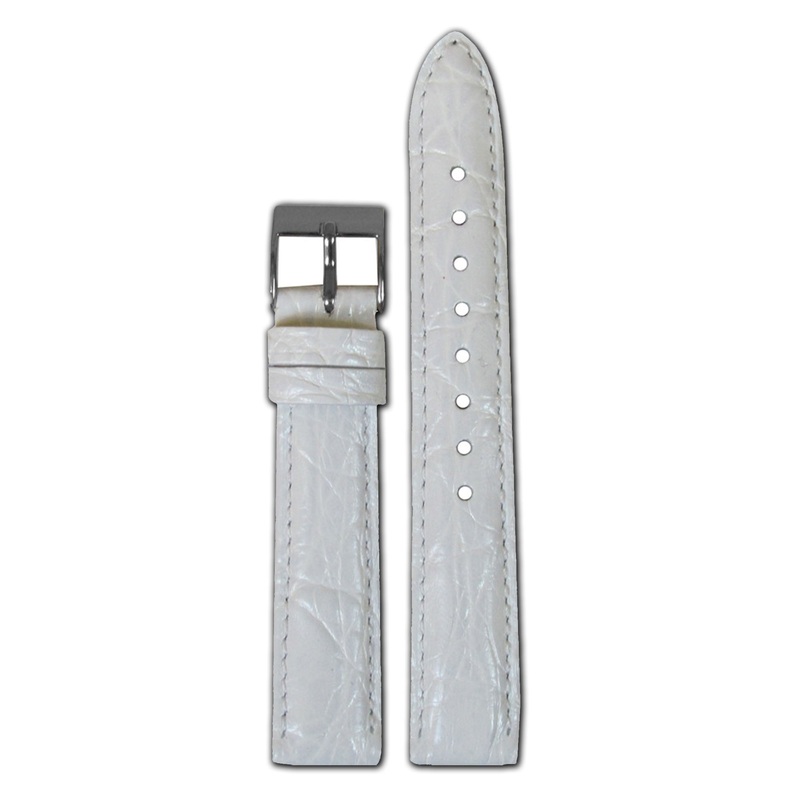 Genuine Crocodile Watch Band | Quick Release | White | for Michele
