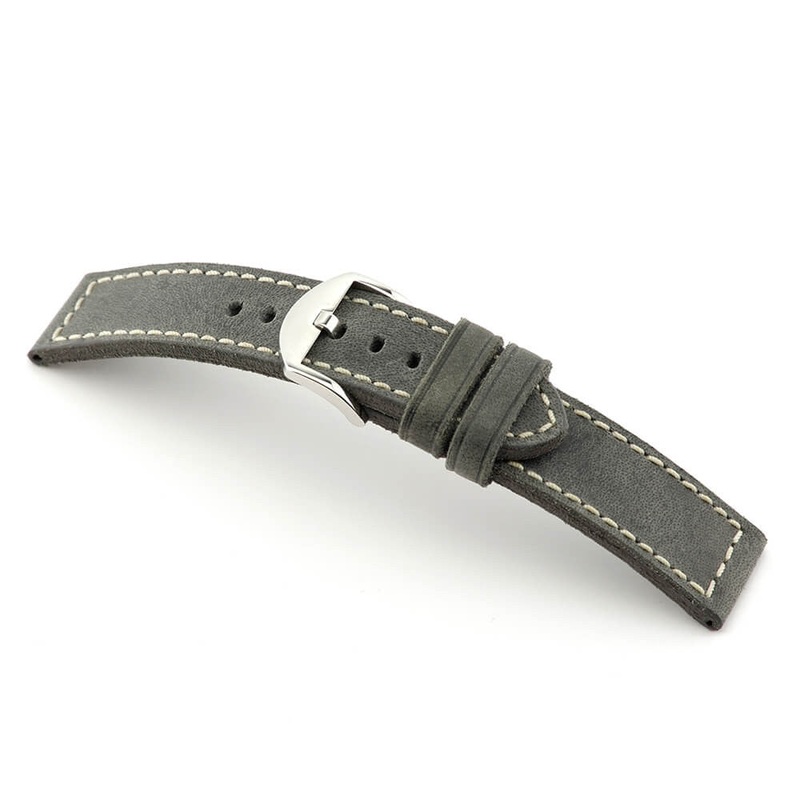 Genuine Vintage Leather Watch Band | Georgia | Stone Grey