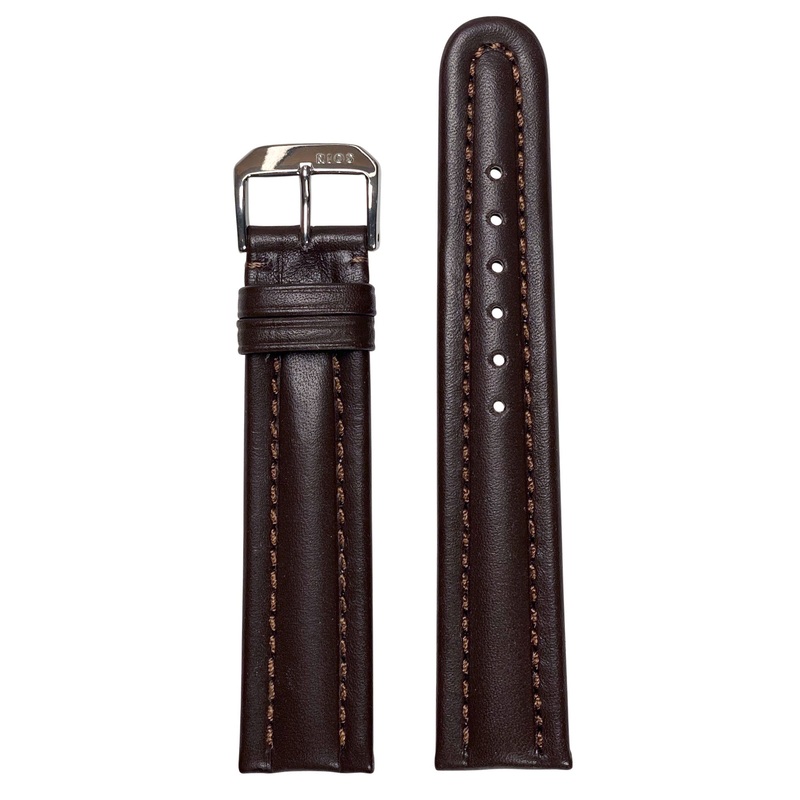 Quick Release | Calf Leather Watch Band | Veneto | Mocha | Match Stitch