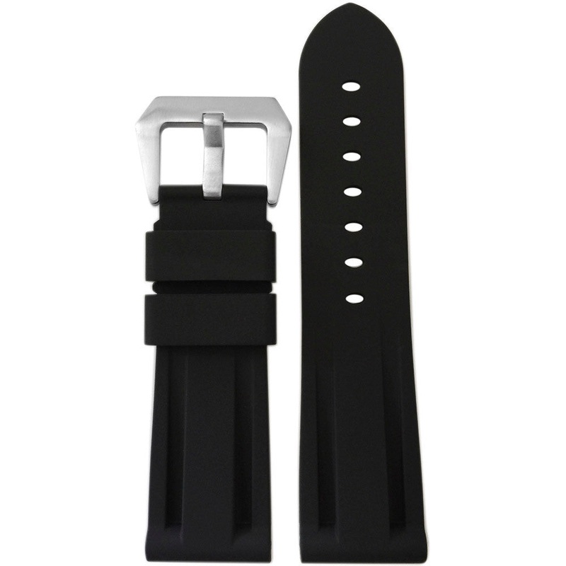 Waterproof Silicone Rubber Watch Band | Diver | Black