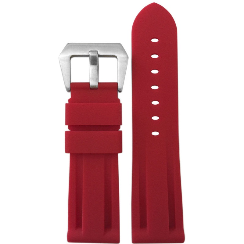 Waterproof Silicone Rubber Watch Band | Diver | Red