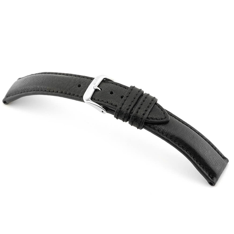 Genuine Certified Organic Leather Watch Band | Schongau | Black
