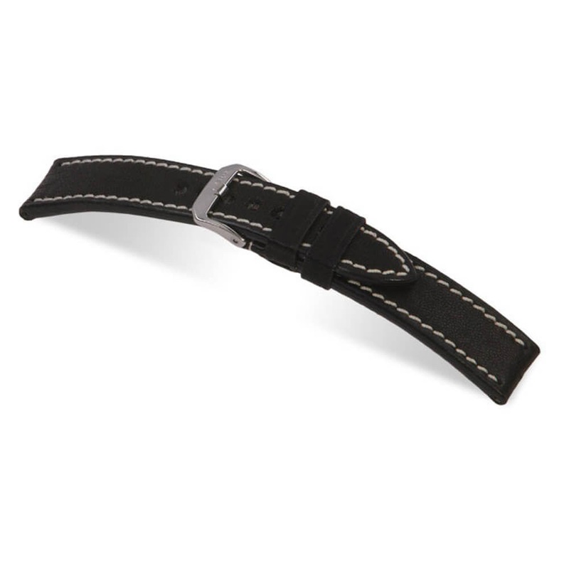 Genuine Vintage Leather Watch Band | Oxford | Black