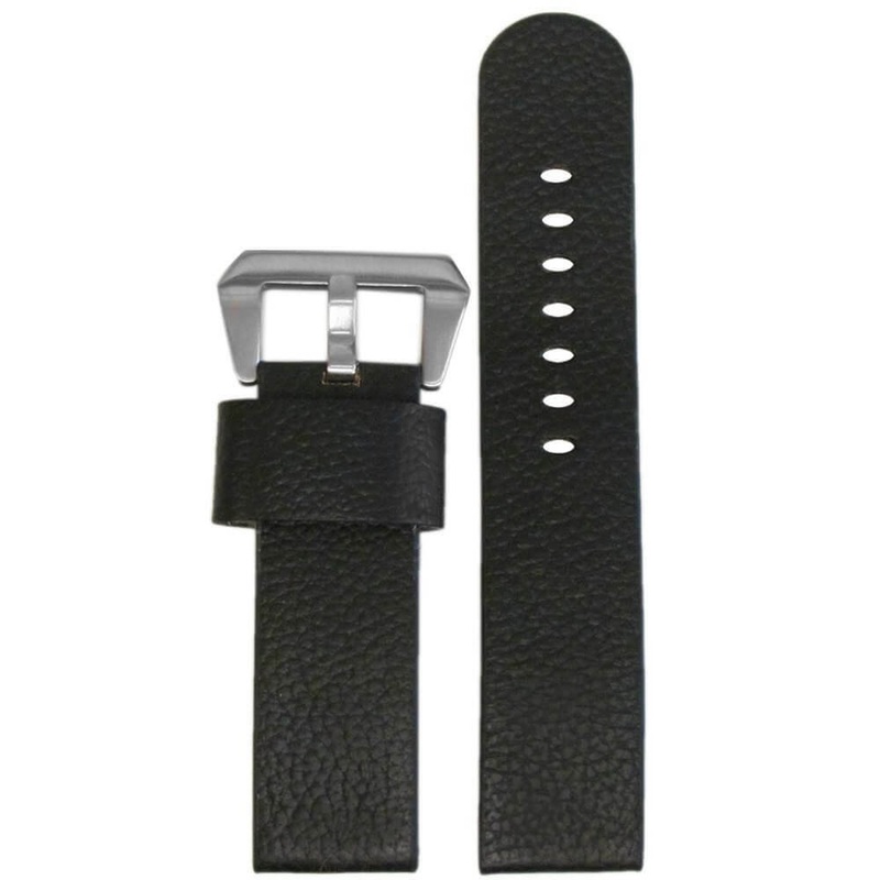 Historic Grain Vintage Leather Watch Band | Flat | Black | Stitchless
