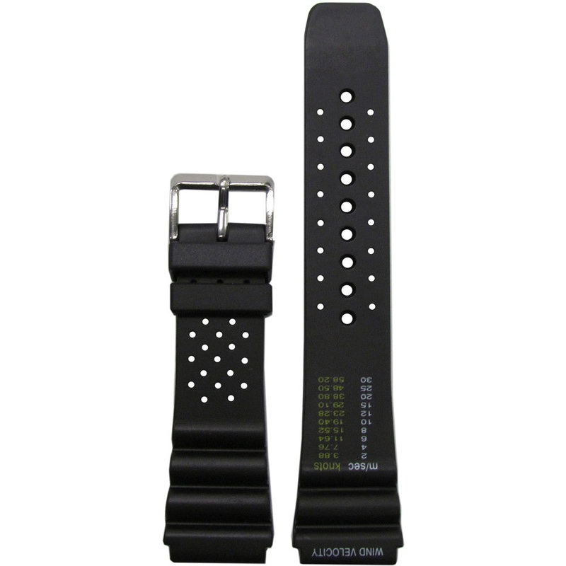 NBR Italian Rubber Watch Band | Black | Wind Velocity | Bonetto 285S