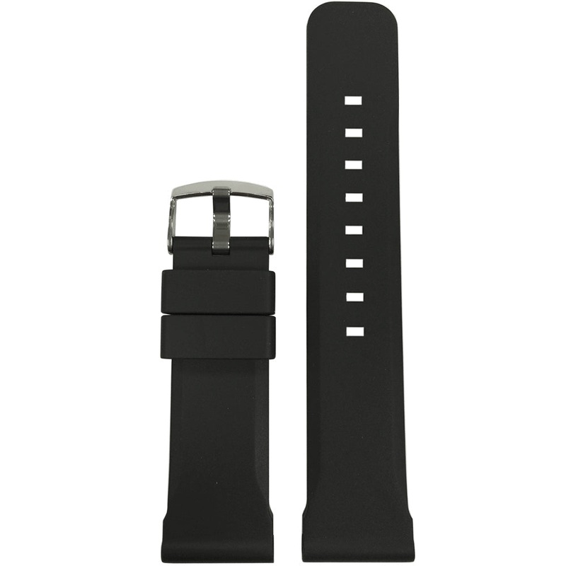 NBR Italian Rubber Watch Band | Bonetto 317 | Black