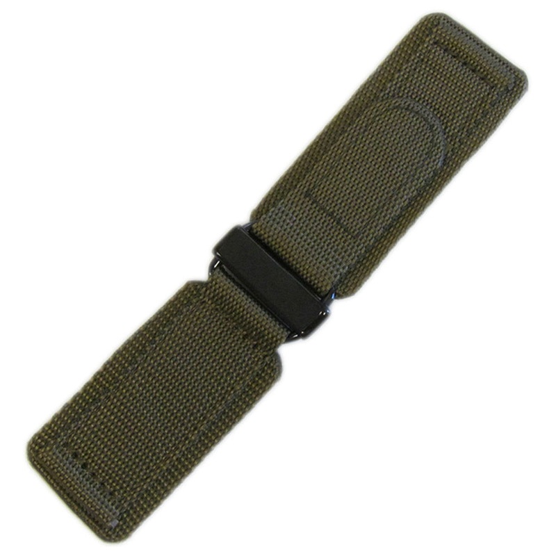 Velcro Watch Band | Olive | PVD (Black) Hardware | For Bell & Ross