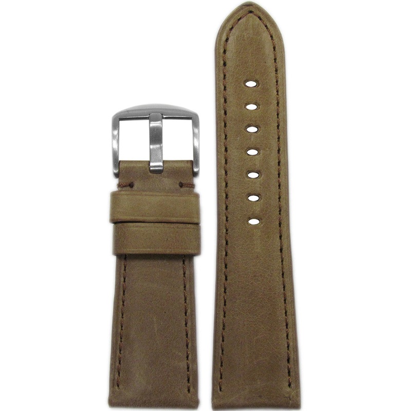 Vintage Leather Watch Band | Sand | Match Stitch | for Panerai Radiomir