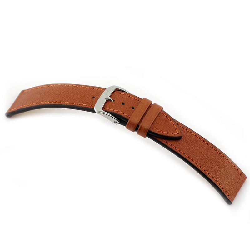 Genuine Certified Organic Leather Watch Band | Peiting | Cognac