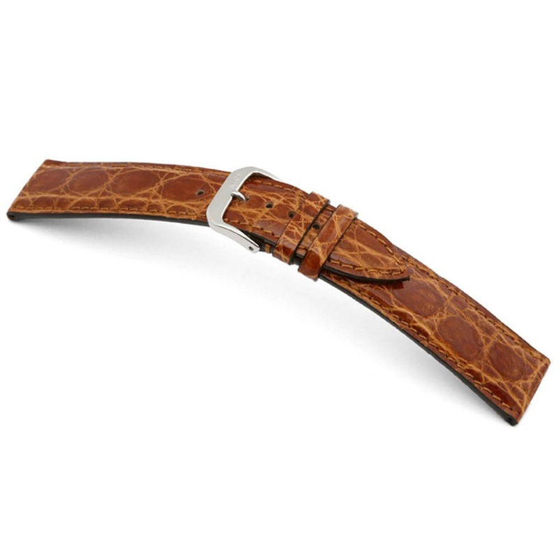 Genuine Crocodile Watch Band | Lord | Glossy | Honey