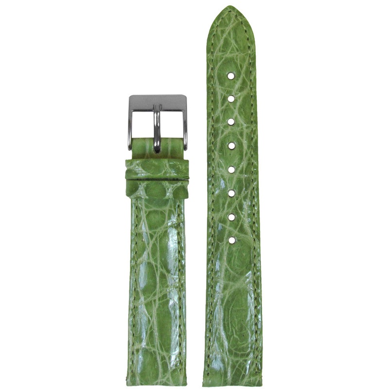 Genuine Crocodile Watch Band | Quick Release | Apple Green | for Michele