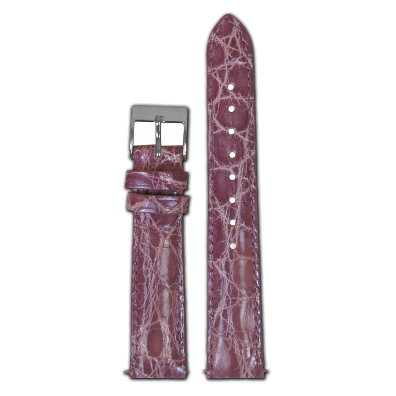 Genuine Crocodile Watch Band | Quick Release | Violet | for Michele