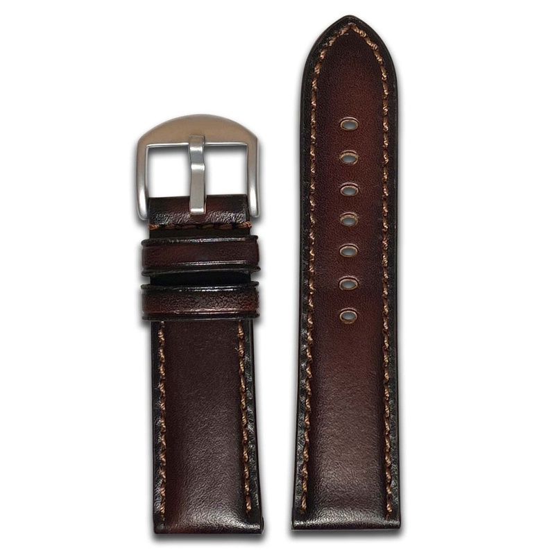 Oak Leather Watch Band | Mocha | Match Stitch | For Panerai