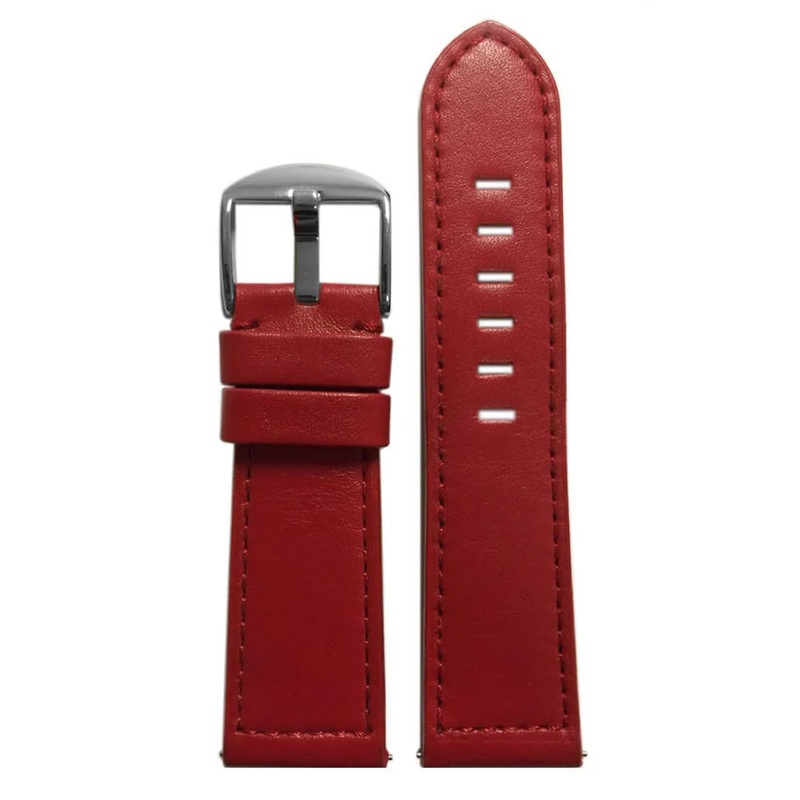 Quick Release | Soft Calf Leather Watch Band | Red