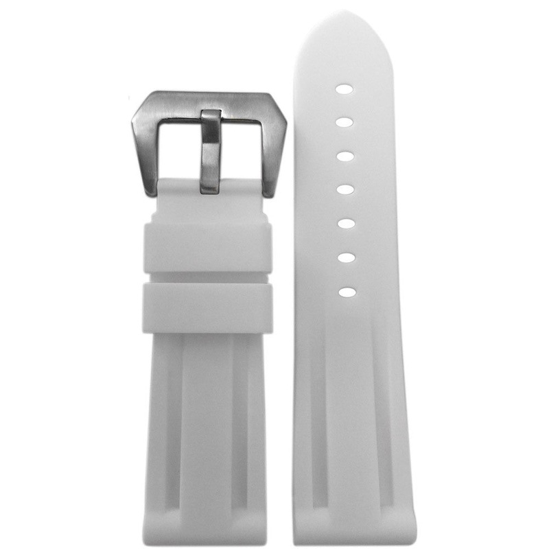 Waterproof Silicone Rubber Watch Band | Diver | White | For Panerai