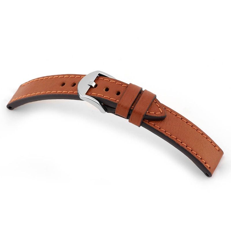 Genuine Certified Organic Leather Watch Band | Tegernsee | Cognac