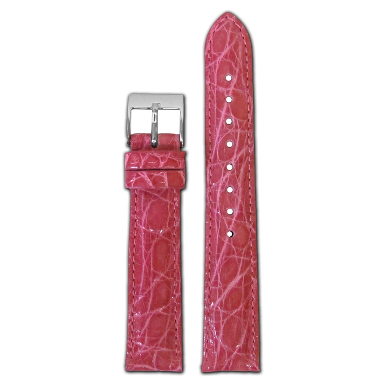 Genuine Crocodile Watch Band | Quick Release | Fuchsia | for Michele