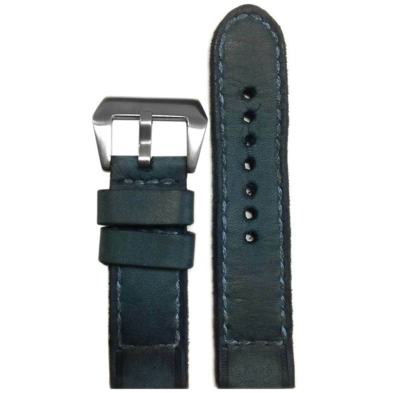 Genuine Vintage Leather Watch Band | Caitlin | Navy | Handmade
