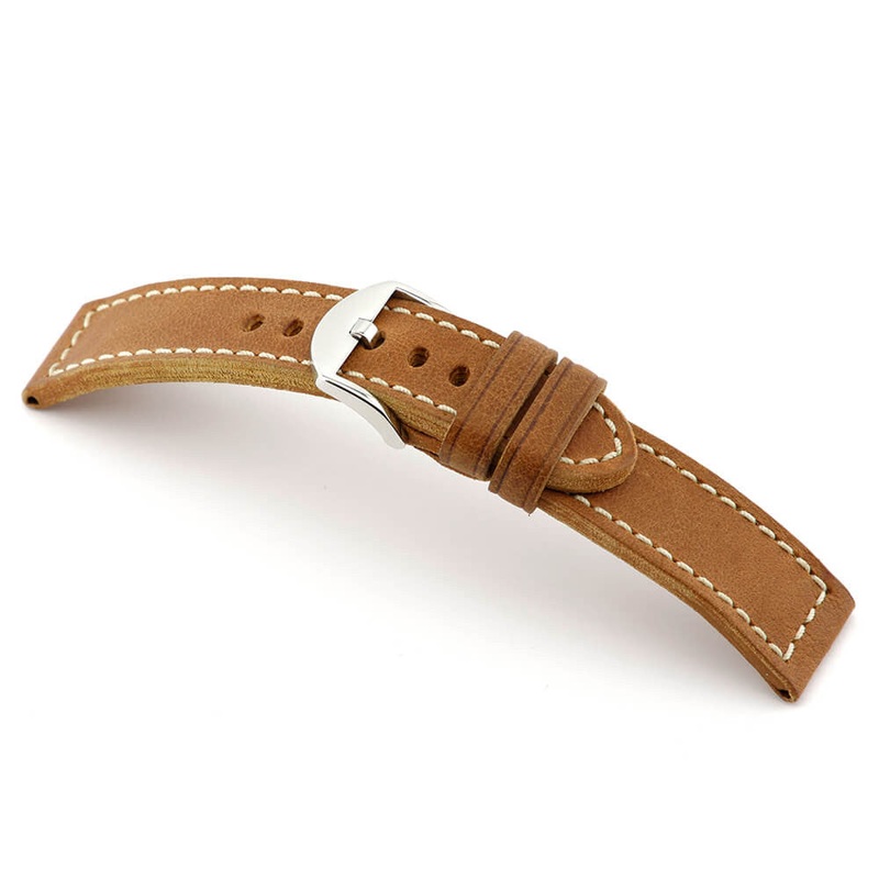 Genuine Vintage Leather Watch Band | Georgia | Cognac