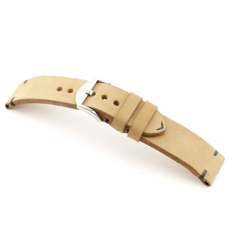 Genuine Vintage Leather Watch Band | Sullivan | Honey | Minimal Stitch