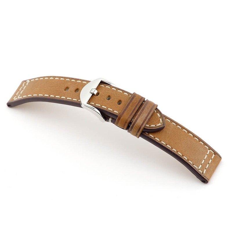 Genuine Vintage Leather Watch Band | Westminster | Flat | Cognac