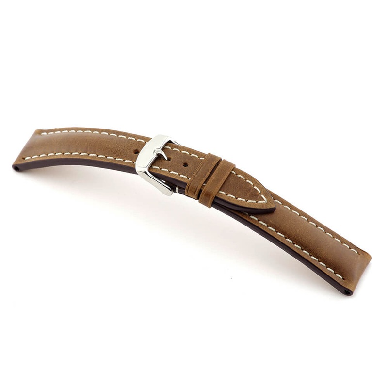 Genuine Vintage Leather Watch Band | York | Padded | Mocha