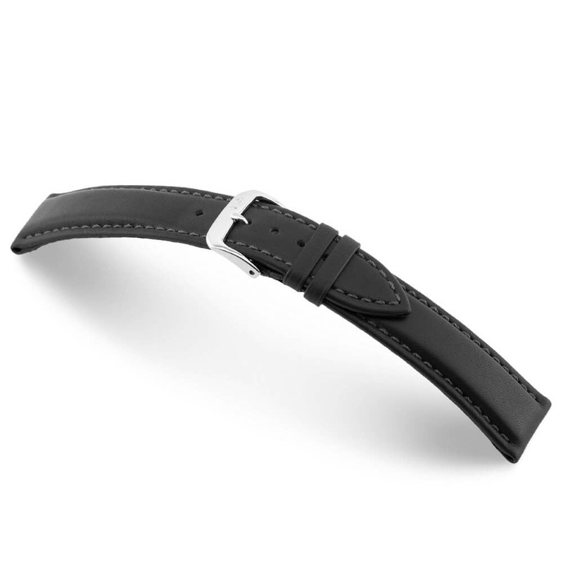 Hydrophobic Leather Watch Band | Off Shore | Water Resistant | Black