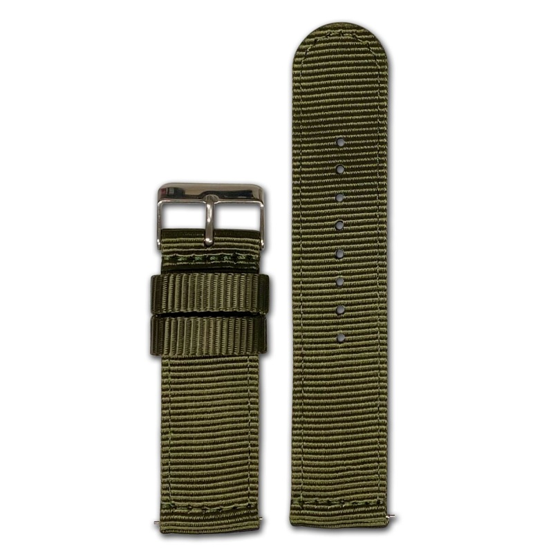 Quick Release Watch Band | Nylon | Two-Piece | Olive