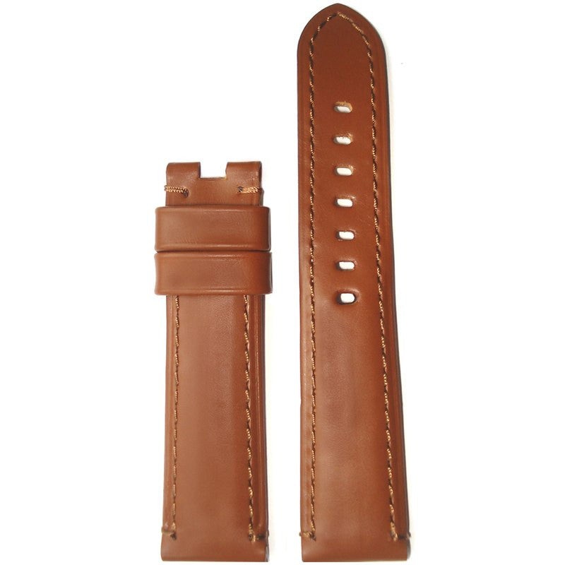 Soft Calf Leather Watch Band | Gold | Match Stitch | for Panerai Deploy