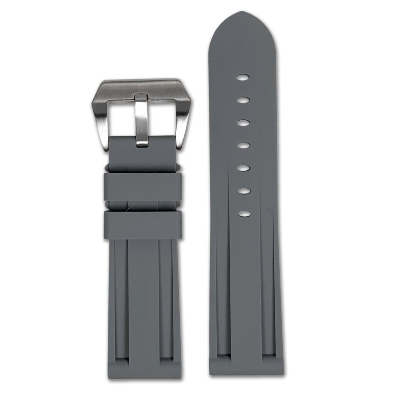 Waterproof Silicone Rubber Watch Band | Diver | Grey | For Panerai