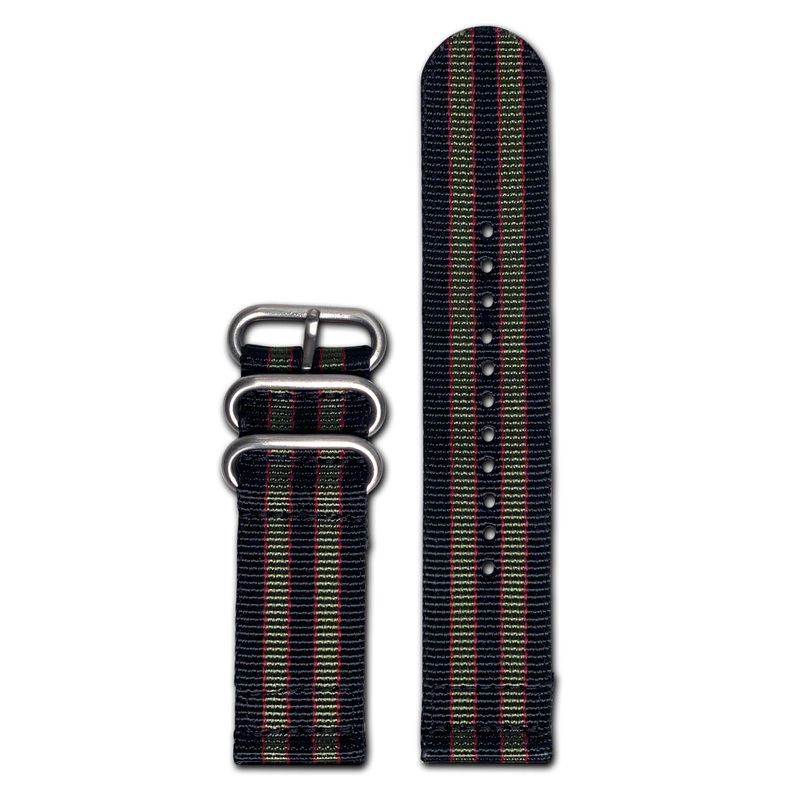 Ballistic Nylon Watch Band | Two-Piece | MI6 Bond | Brushed Hardware