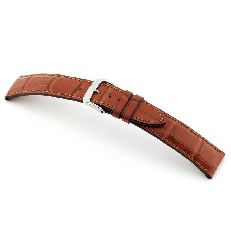 Genuine Alligator Watch Band | Imperator | Full Cut | Cognac
