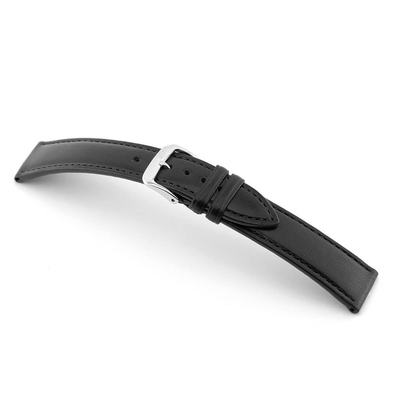 Genuine Lambskin Watch Band | Merino | Black