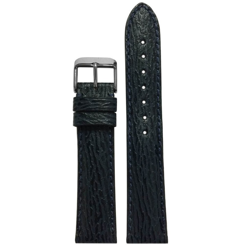 Handmade Genuine Shark Watch Band | Blue | Hadley Roma MS2016