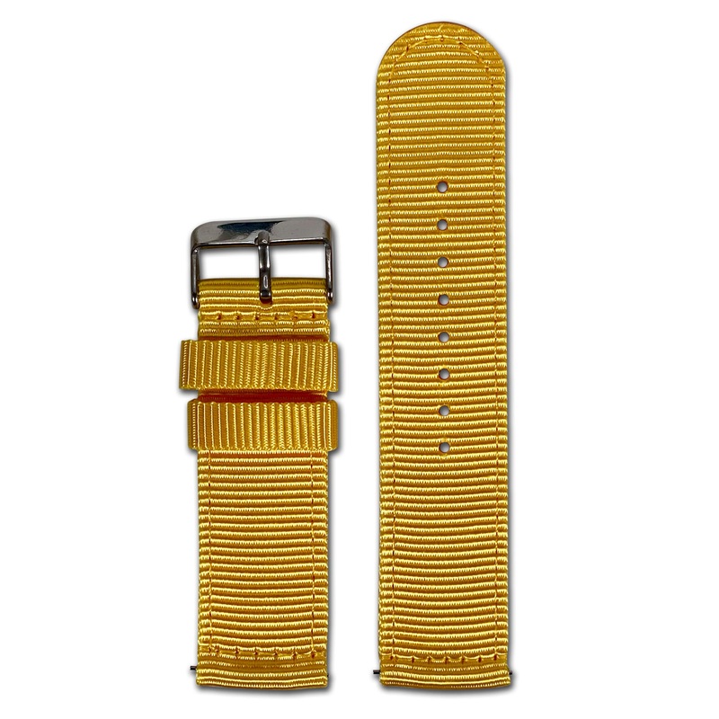 Quick Release Watch Band | Nylon | Two-Piece | Yellow
