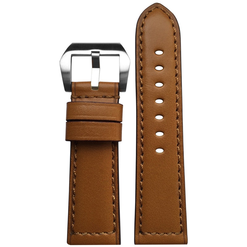 Vintage Leather Watch Band | Padded | Honey | Match Stitch