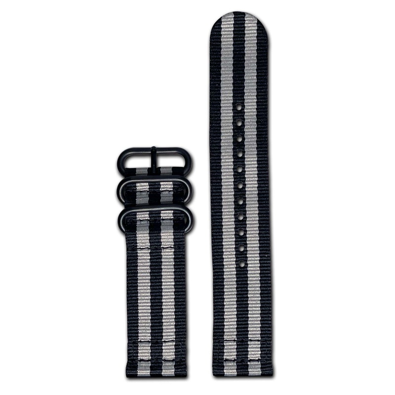 Ballistic Nylon Watch Band | Two-Piece | Bond | PVD (Black) Hardware