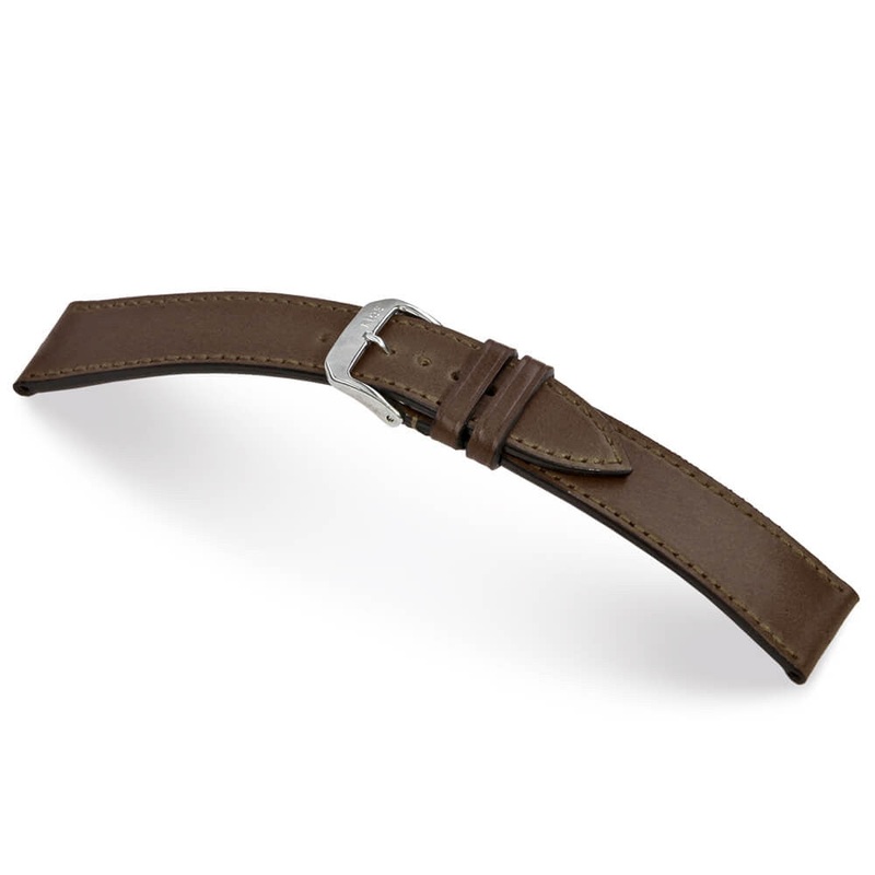 Genuine Shell Cordovan Leather Watch Band | Seattle | Flat | Mocha