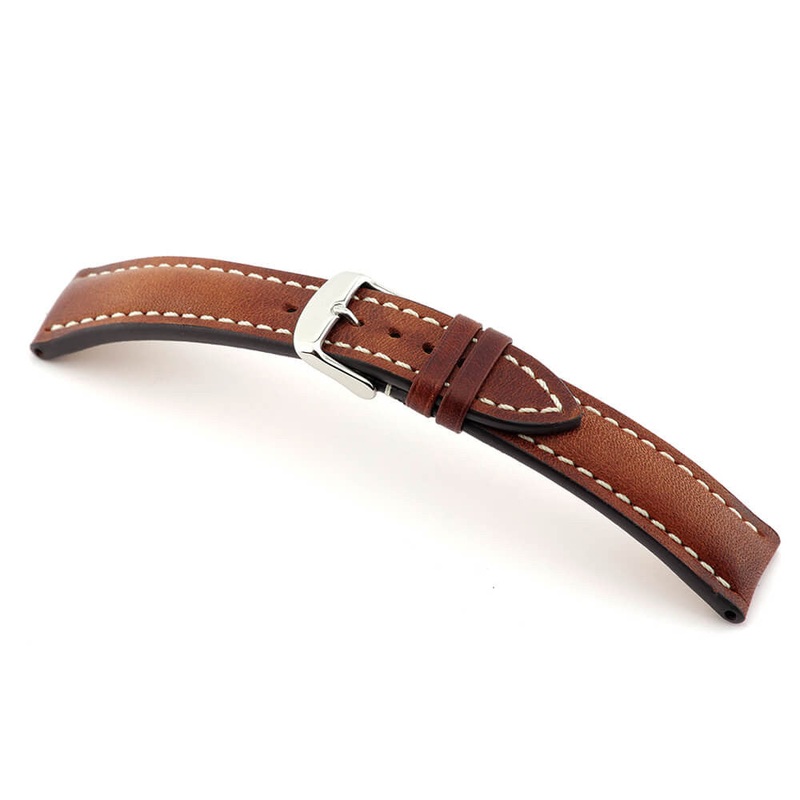 Genuine Vintage Leather Watch Band | York | Padded | Mahogany